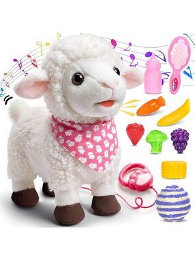 Interactive Plush Walking Sheep Toy - Talking Electric Lamb with Leash, Fun